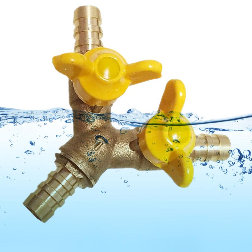 Соединитель для шланга Y-образный разветвитель латунный соединитель шаровые краны для воды с 3 переключателями нефть и газы для полива сада