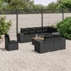 VidaXL Garden Lounge Set with Cushions 9 Pcs, Patio Sofas, Patio Furniture Set, Outdoor Furniture, Black 3225537