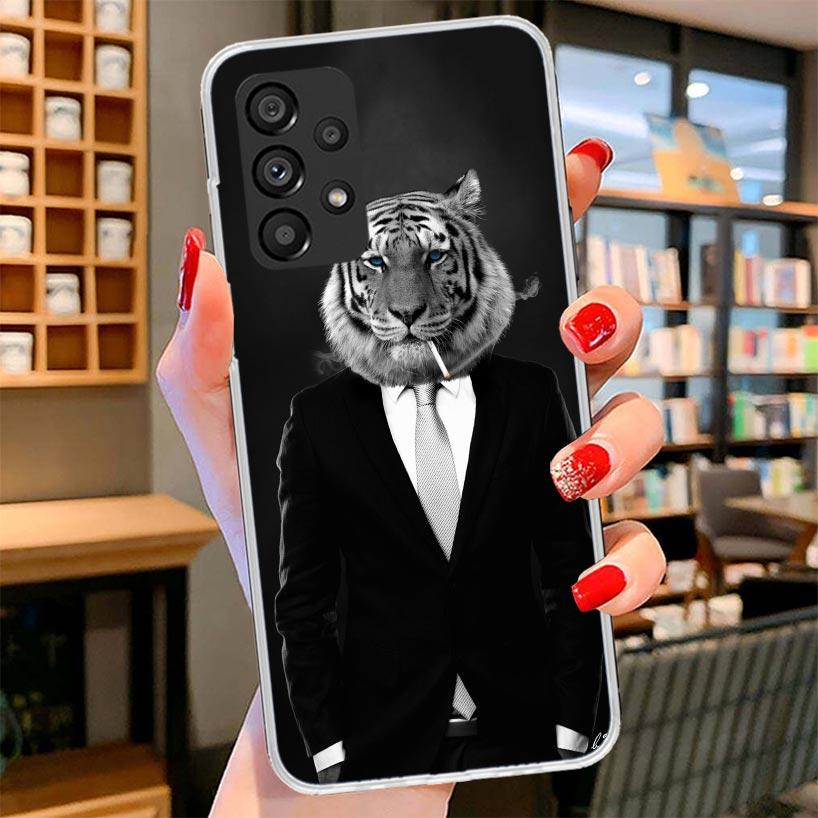 Man Suit Shirt Tie Phone Case For Samsung Galaxy A17 A37 A57 A16 A26 A36 A56 A15 A25 A35 A55 A14 A24 A34 A54 A13 A23 A33 A53 Gal