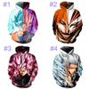 Полиэстер Dragon Ball Z Супер Сайян Гоку Мужская Женская Аниме Толстовка с Капюшоном**