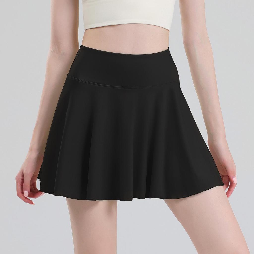 Women's High Waist Pleated Tennis Skirt - 2024 Summer Yoga Fitness Skort for Running, Anti-Exposure Design