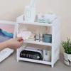 Настольный стеллаж для хранения косметики Стеллаж для хранения Настольный органайзер Стойка для закусок Ящик для хранения мелочей Домашняя кухонная сливная стойка Домашний органайзер