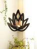 Угловая полка Lotus, деревянная плавающая полка, украшение для дома в стиле бохо, настенные полки, выставочный стенд, декор для комнаты, эстетичный держатель для кристаллов