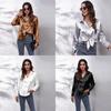 Satin Shirt For Women With Long Sleeves And Button Front For Office Wear