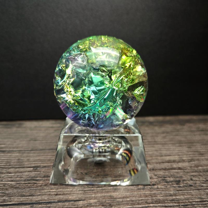 Красочные ледяные цветочные стеклянные украшения: Фантастические ледяные шарики-трещины для украшения и подарков
