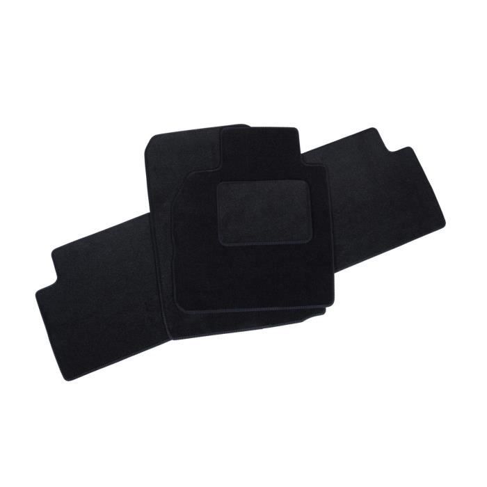Tapis De Sol Noir Velours - J&J AUTOMOTIVE - Renault Scenic 2003-2009 - Sur Mesure - Antidérapant - Imperméable