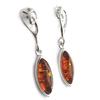 Les Trésors De Lily [N2242] - Silver Earrings 'Inspiration' Amber (rhodium-plated) - 35x7 Mm