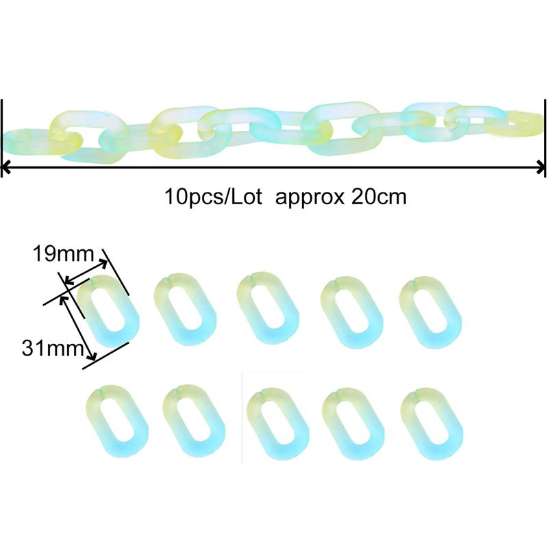 10 шт., акриловая открытая цепочка для солнцезащитных очков для DIY, ожерелье, браслет, серьги, изготовление ювелирных изделий, аксессуары для рукоделия
