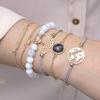 6pcs/set Retro Turtle Map Pineapple Hollow Beads Bracelet