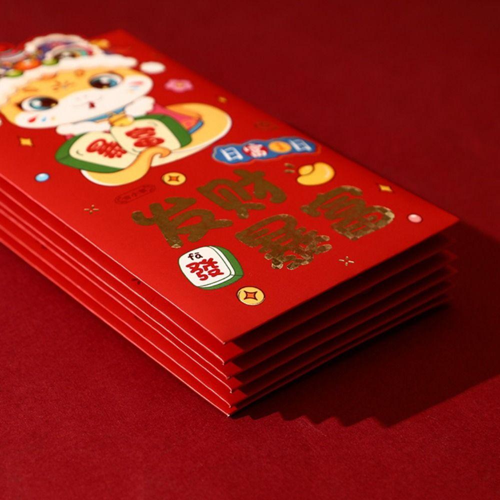 6pcs/set Cartoon Snake Year Red Envelopes Chinese Style Money Packet Chinese New Year