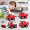 Assembled Vehicle Toy Set Disassembled Fire Truck Toy With Screwdriver