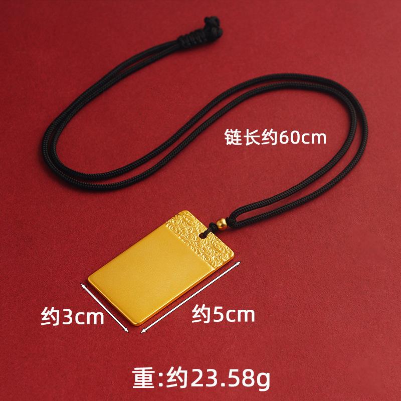 Gold-plated Kirin pendant, durable and non-fading, made of copper alloy, auspicious animal necklace for men and women, couple's style, imitation