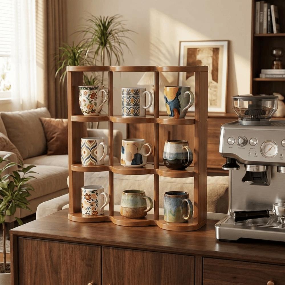 Decorative Multi-layer Cup Holder Space Saving Teacup Storage Rack Water Cup Display Rack  Bathroom