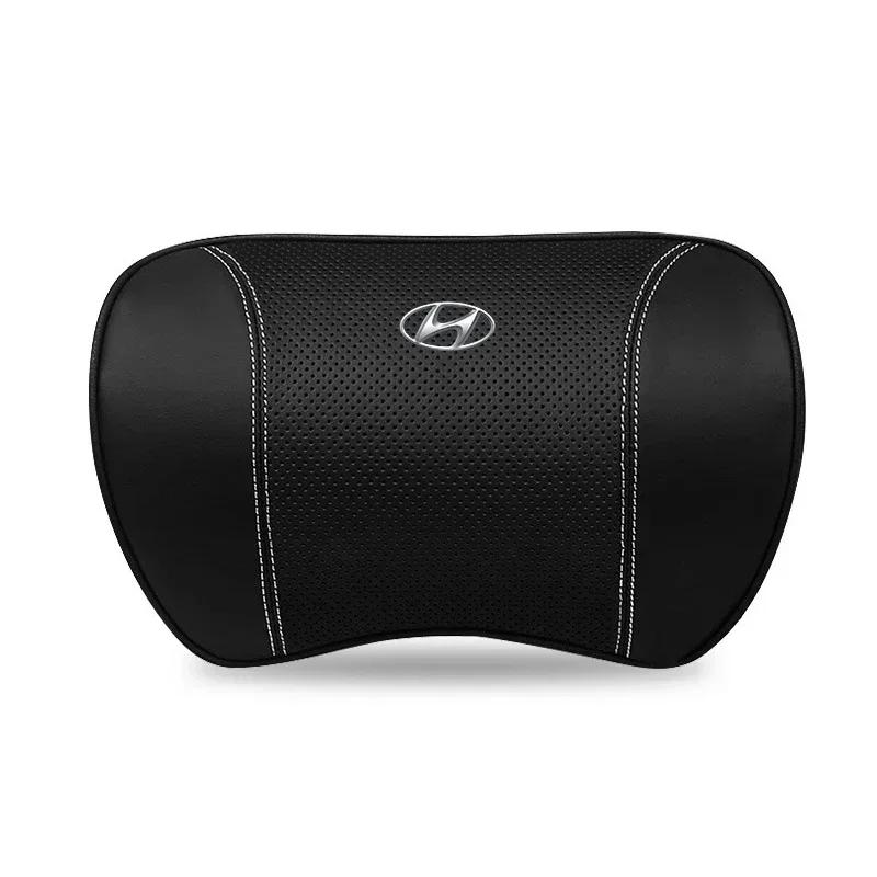 For Hyundai IX25 I10 Accent IX30 IX45 Solaris Verna Tucson Santa Fe Kona Elantra Sonata Car Headrest Neck Pillow Support Sticker gop9