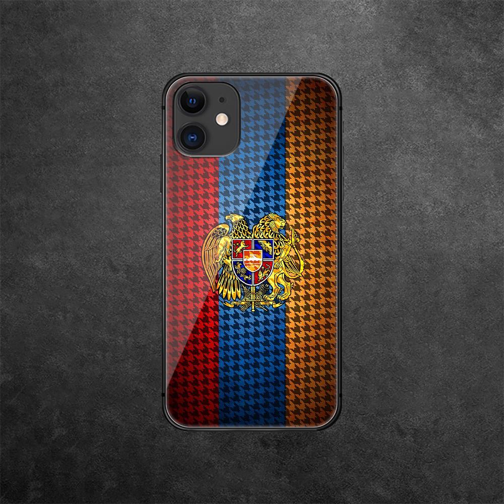 Чехол для телефона из закаленного стекла с гербом Армении для iPhone Samsung Galaxy OnePlus Oppo Xiaomi Redmi Note SA 7 8 9 10 11 12 13 14 20 21 22 53 Pro Ultra
