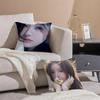 Cute Talented Chinese Beautiful Actress RRosy Cushion Cover Throw Pillow Cover Hidden Button Durable Polyester Chair Cushion