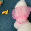 Puppy Dog Sling Vest Summer Dress Teddy Bigbear Pomeranian Cat Pet Clothes 11 Bow Mesh Skirt