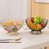 Simple Modern Iron Fruit Basket Fruit Container Bowl Home Creative Snacks Bread Storage Drain Basket Table Snacks Display Tray