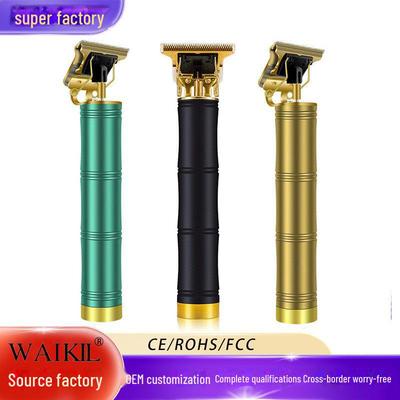 Гравированный ЖК-дисплей, перезаряжаемая электрическая машинка для стрижки волос для лысых стилей