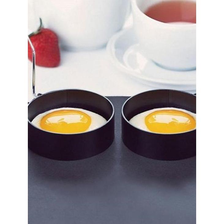 Stainless steel omelette household round fried egg steamed poached omelet mold kitchen baking tool 2