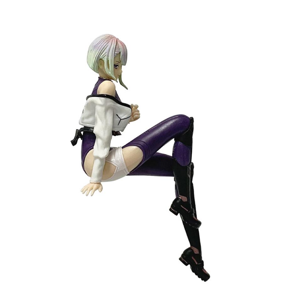 Pvc Cyberpunk: Edgerunners Anime Figurines - Lucy & Rebecca Sitting Poses | Street Samurai Desktop Model Toys, Fan Collection