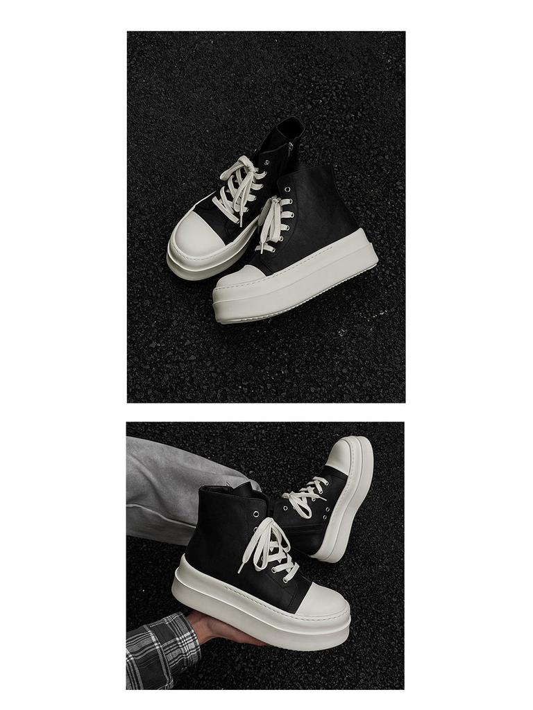 2024 Осень/Зима Унисекс Тренд Высокие Кроссовки на Толстой Подошве для Уличных Танцев и Скейтбординга (18456-J)