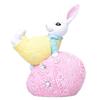 Ручная роспись смоляная фигурка кролика Настольное украшение с уникальным дизайном яиц Статуэтки кроликов для дома или офисного пространства