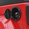 JeCar Aluminum Gas Cap Fuel Filler Door Cover for Jeep Wrangler 2007-2018 JK & Unlimited Accessories (Black)