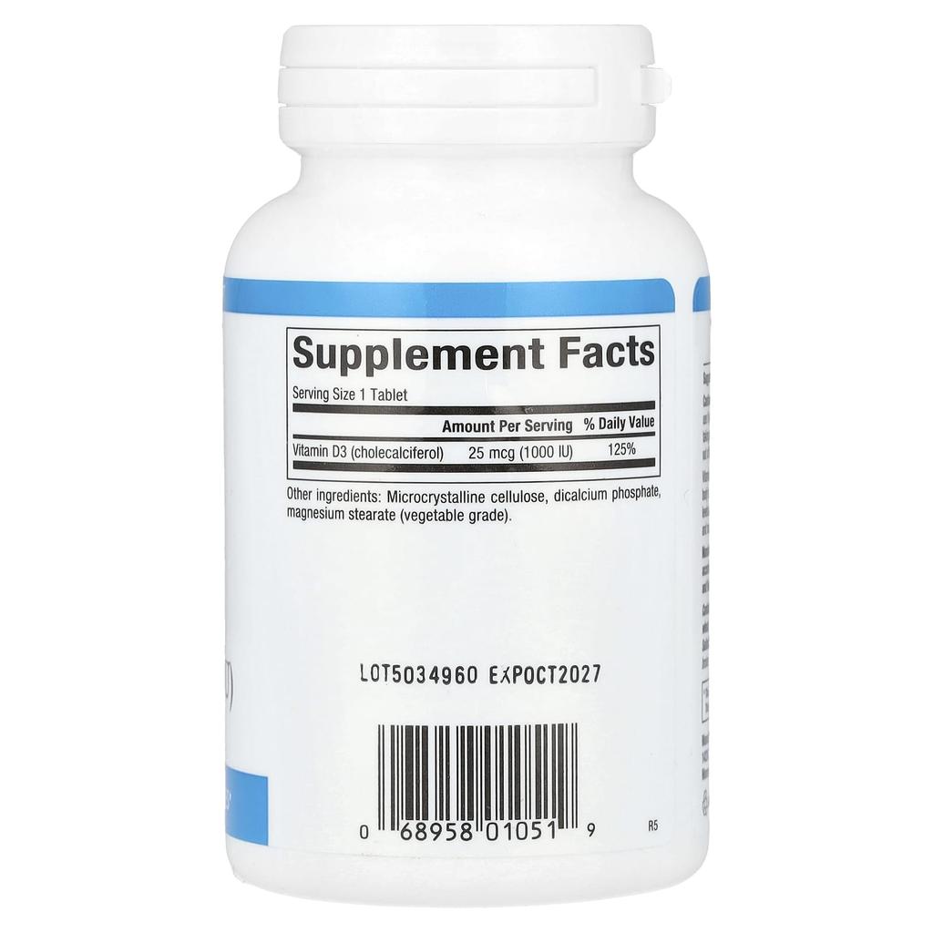 Vitamin D3, 25Mcg(1,000Iu), 180 tablets