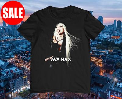 Men's and Women's T-shirts Rare! Ava Max Taking Back Pop Heavy Cotton Black All Size For Men Shirt BT081
