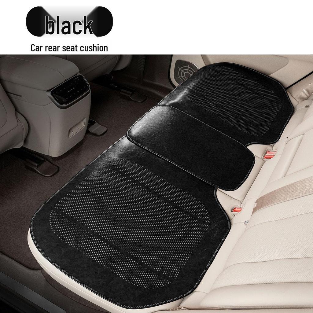 Universal Ventilated Leather Car Seat Cushion - Breathable, Non-Slip, Four Seasons Retro Design