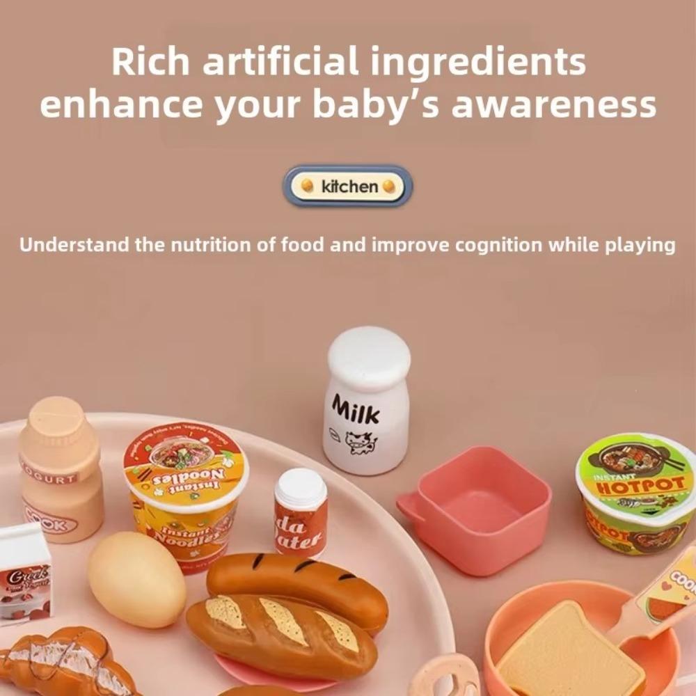 Mini Children Kitchen Toys Set Cook Food Pretend Play Role Toys Kitchen Counter Play Set Kids Gift