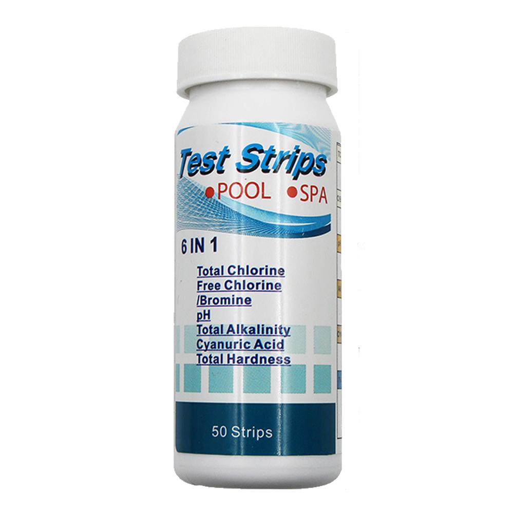 50/100 шт. Тест-полоски для pH воды бассейна Многоцелевые 7-в-1 Значение остаточного хлора Щелочность Жесткость Тестер для бассейна Спа Запчасти