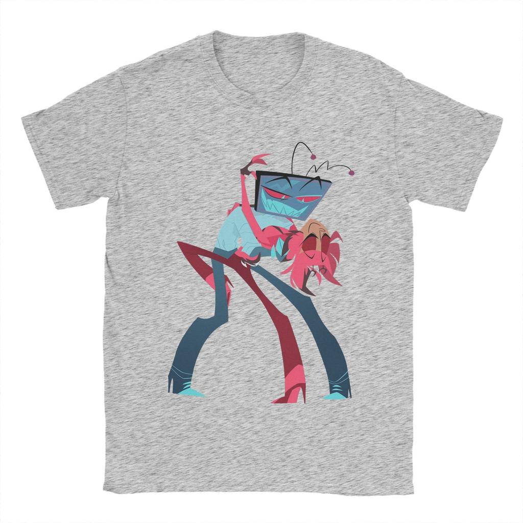 Повседневная футболка Vox Alastor Dance Hazbined Hoteled для мужчин, с круглым вырезом, из чистого хлопка, футболка с коротким рукавом, летняя одежда