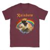 Men T-Shirts Rainbow  Fashion Cotton Tees Short Sleeve Rising Album Band T Shirts Round Collar Clothing Plus Size