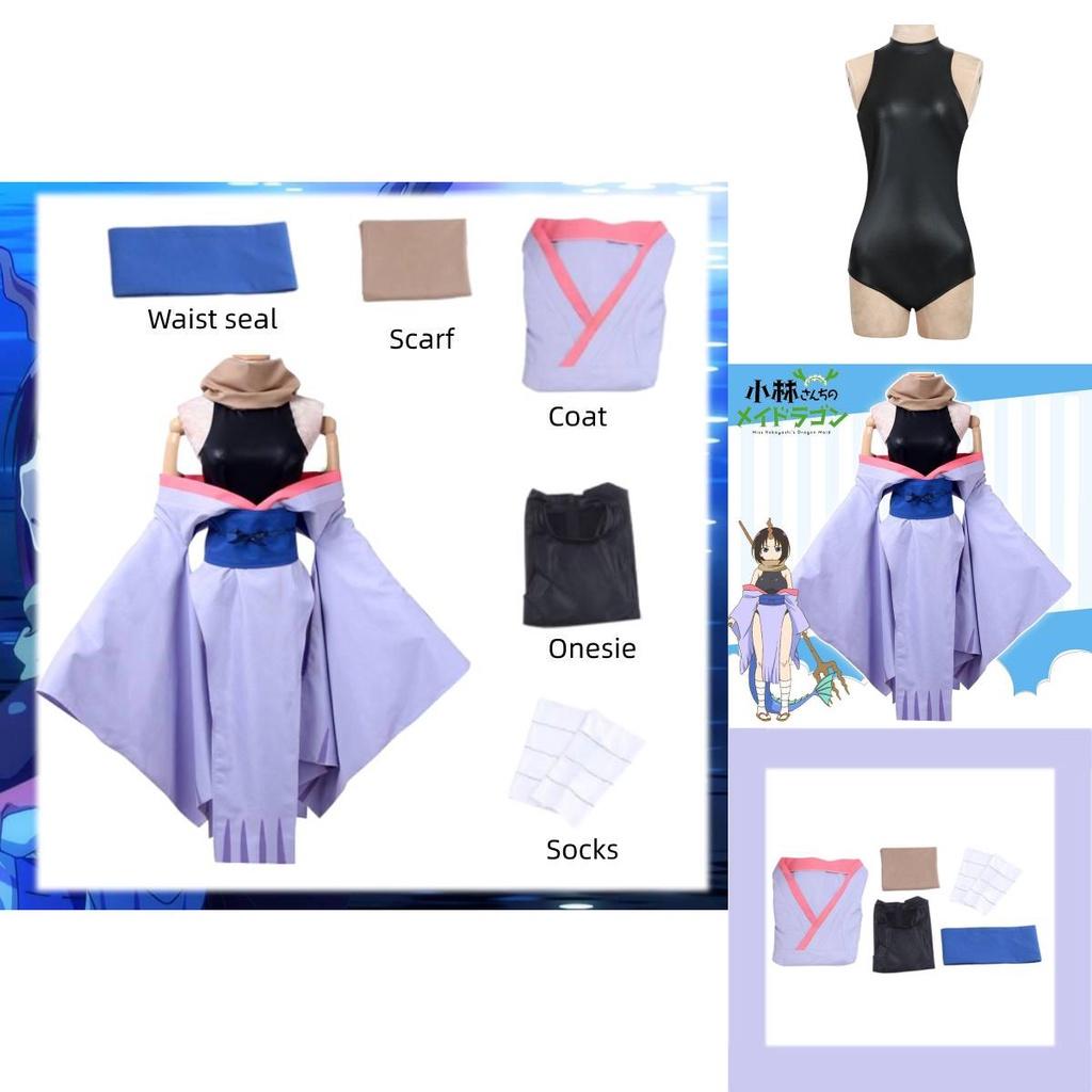 Высококачественная полиэстеровая виниловая ткань для косплея «Драконья горничная»