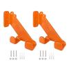 2 Sets Chainsaw Hanger Orange Color Thickened Rubber Coating Heavy Duty Chainsaw Wall Mount Organizer for Garage
