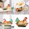 Хрустальная стеклянная банка для конфет в форме курицы, конфетница с крышкой, десертная тарелка, конфетница, декоративная миска для закусок с крышкой, подарок