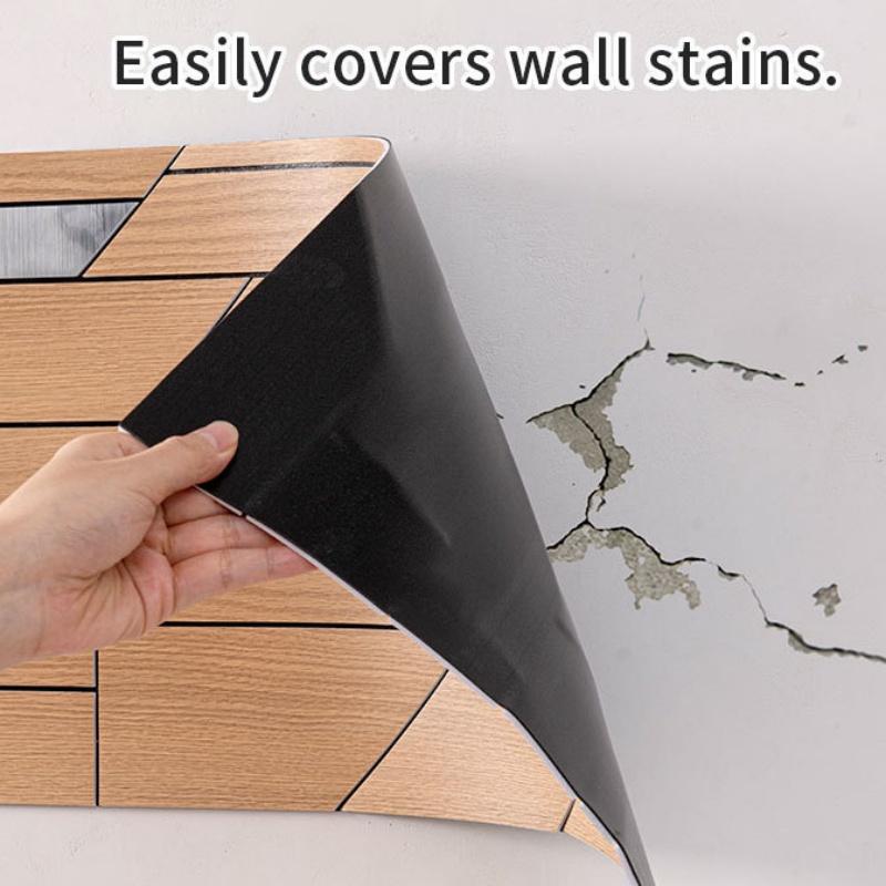 3D Самоклеящиеся Стеновые Панели - 60x30см Геометрические ПВХ Обои, Текстурированные Настенные Наклейки для Гостиной Спальни, Водонепроницаемый Декор Стен