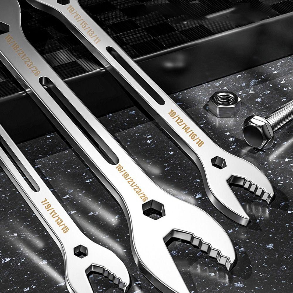 5pcs/set High Hardness Double-ended Wrench High Torque Wrench Set Open End Wrench  Home Disassembly