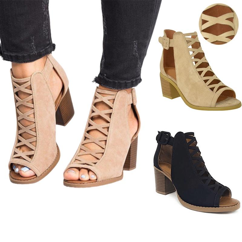 Stylish Roman Style Wedge Sandals With Hollow Out Design For Women