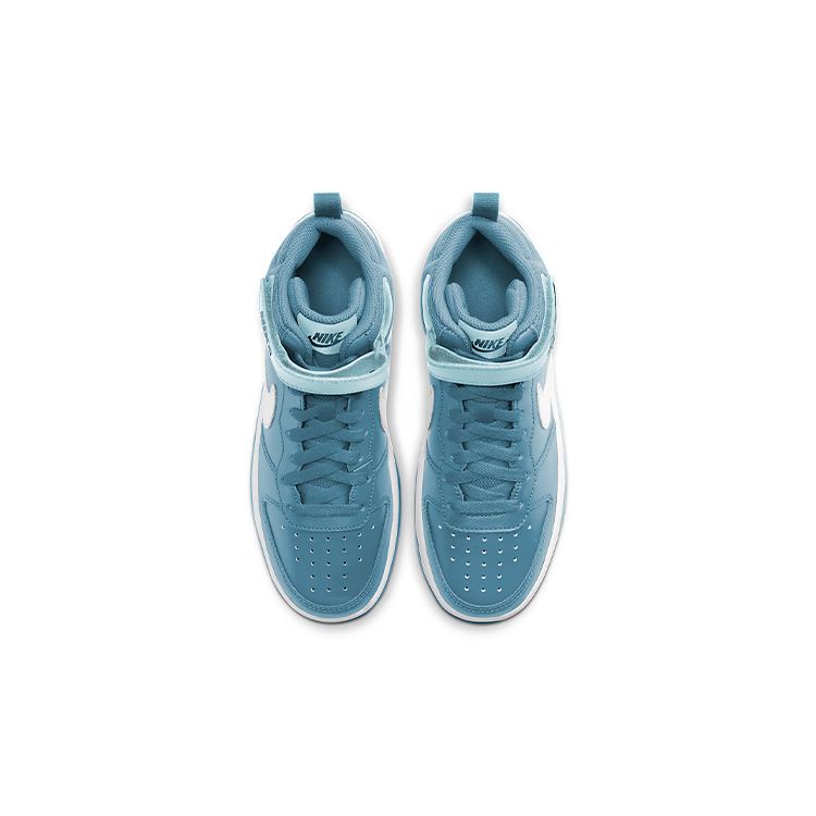 Nike Детские кроссовки Court Borough Mid 2 GS Cerulean Blue Glacier-Blue White CD7782-401