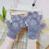 Plush Women Winter Gloves Warm Animal Gloves Fashion Cat Paw Gloves  Outdoor