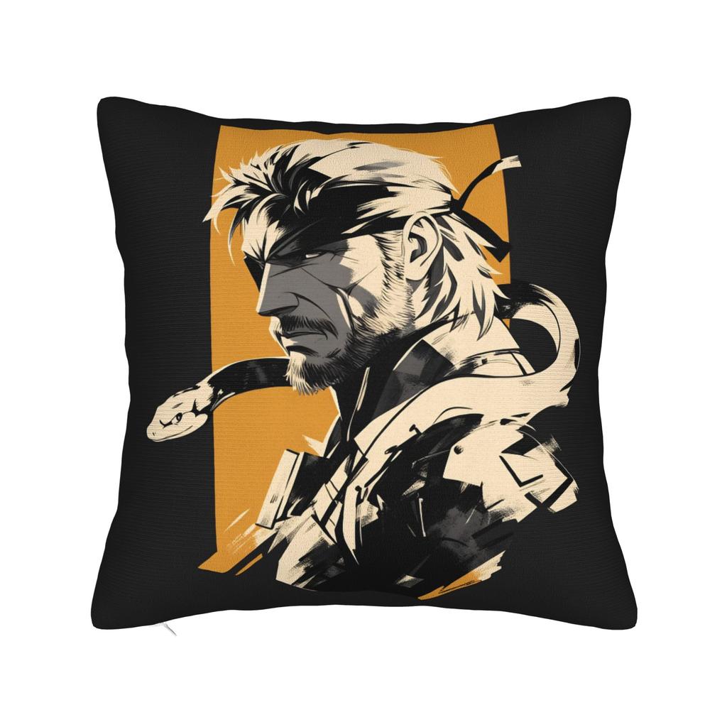 Pillow Case Fanart MGS Gaming Soft Pillow Cover For Sofa Car Home Decor Kawaii Pillowcases
