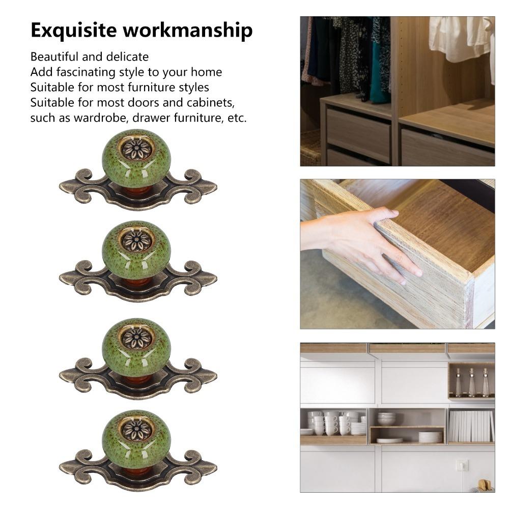 4pcs Easy Install Furniture Handle Durable Drawer Handle Exquisite Cabinet Knob Wardrobe