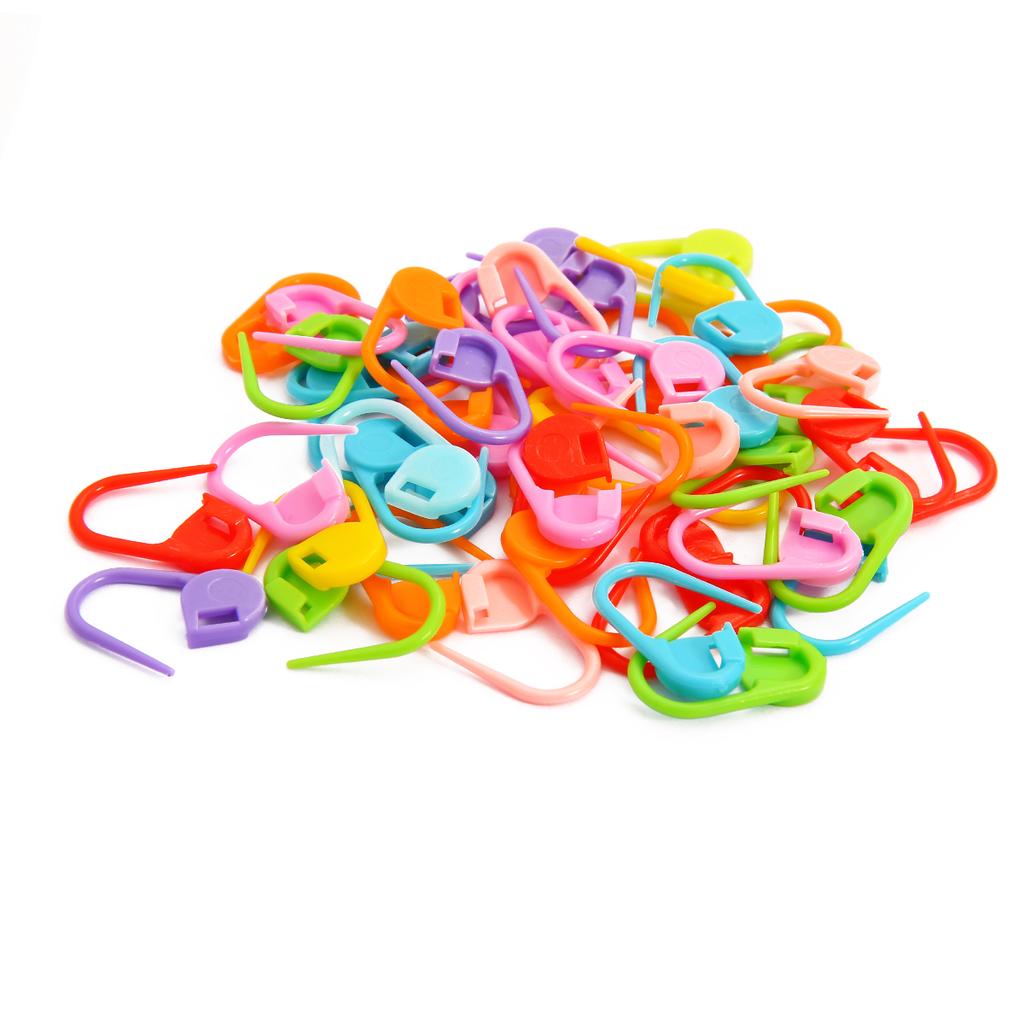 50pcs Mix Color Plastic Knitting Tools Locking Stitch Markers Crochet Latch Knitting Tools Needle Clip Hook