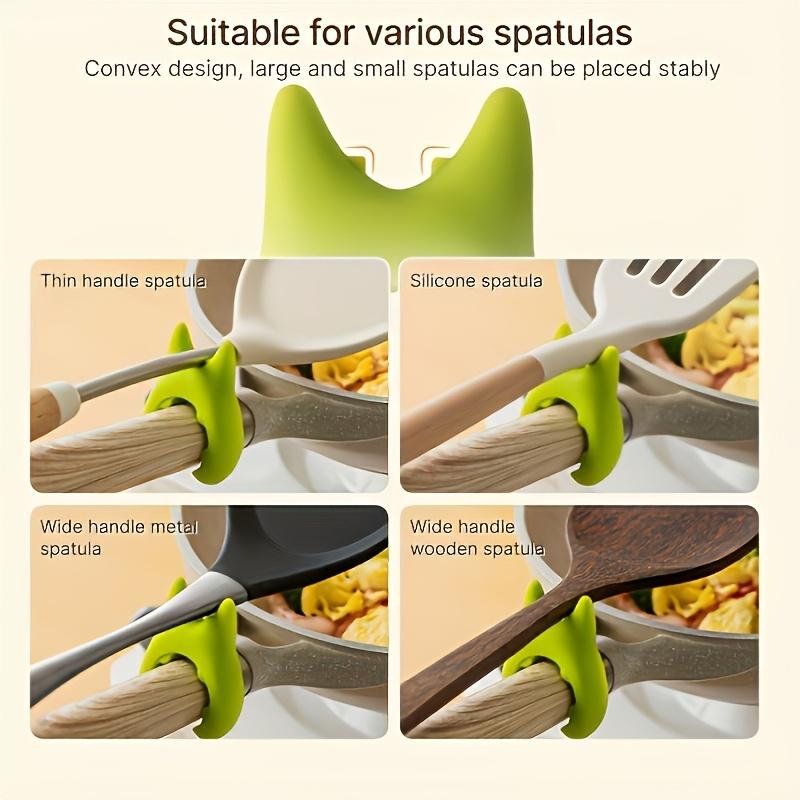 3pcs Multifunctional spatula holder, anti-scald and anti-spill pot edge protector, creative integrated cooking tool tpr Kitchen utensil rack-New
