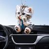 Car Pendant Hanging Ornament With Chain Realistic Animal Cat-Shaped Rearview Mirror Hanging Decor Car Interior Accessories