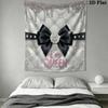 I'm Queen Bow Wall Tapestry Aesthetic Wall Hanging Printed Fabric Blanket Decorative Tapestries for Bedroom Living Room Home Decor