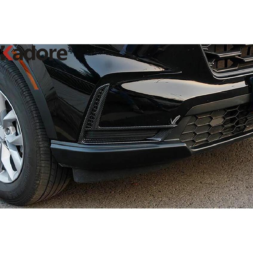 Накладка на противотуманную фару для Honda CRV CR-V 2024, карбоновая, накладки на воздухозаборник фар, автомобильные аксессуары